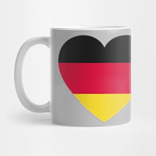 I Love Germany // Heart-Shaped German Flag Mug